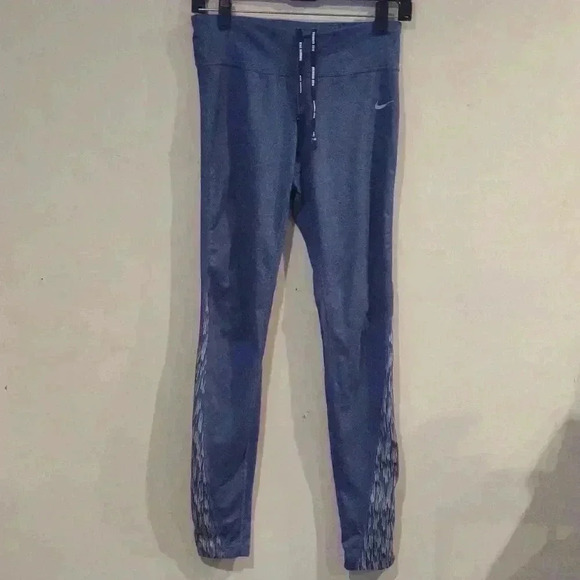 Nike Dri-fit Power‎ Running periwinkle Compression leggings women's medium - Picture 1 of 6